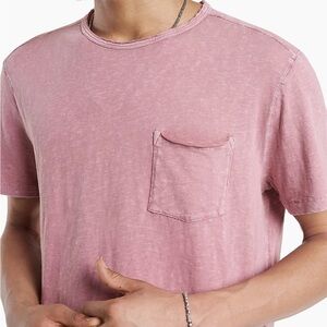 John Varvatos Men's Pink Crew Neck T-Shirt